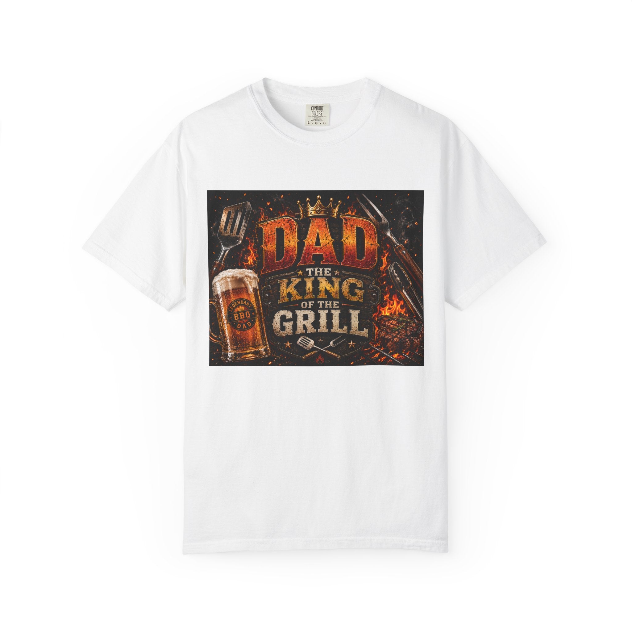 Dad The King of the Grill T-Shirt – Father's Day BBQ Beer Tee