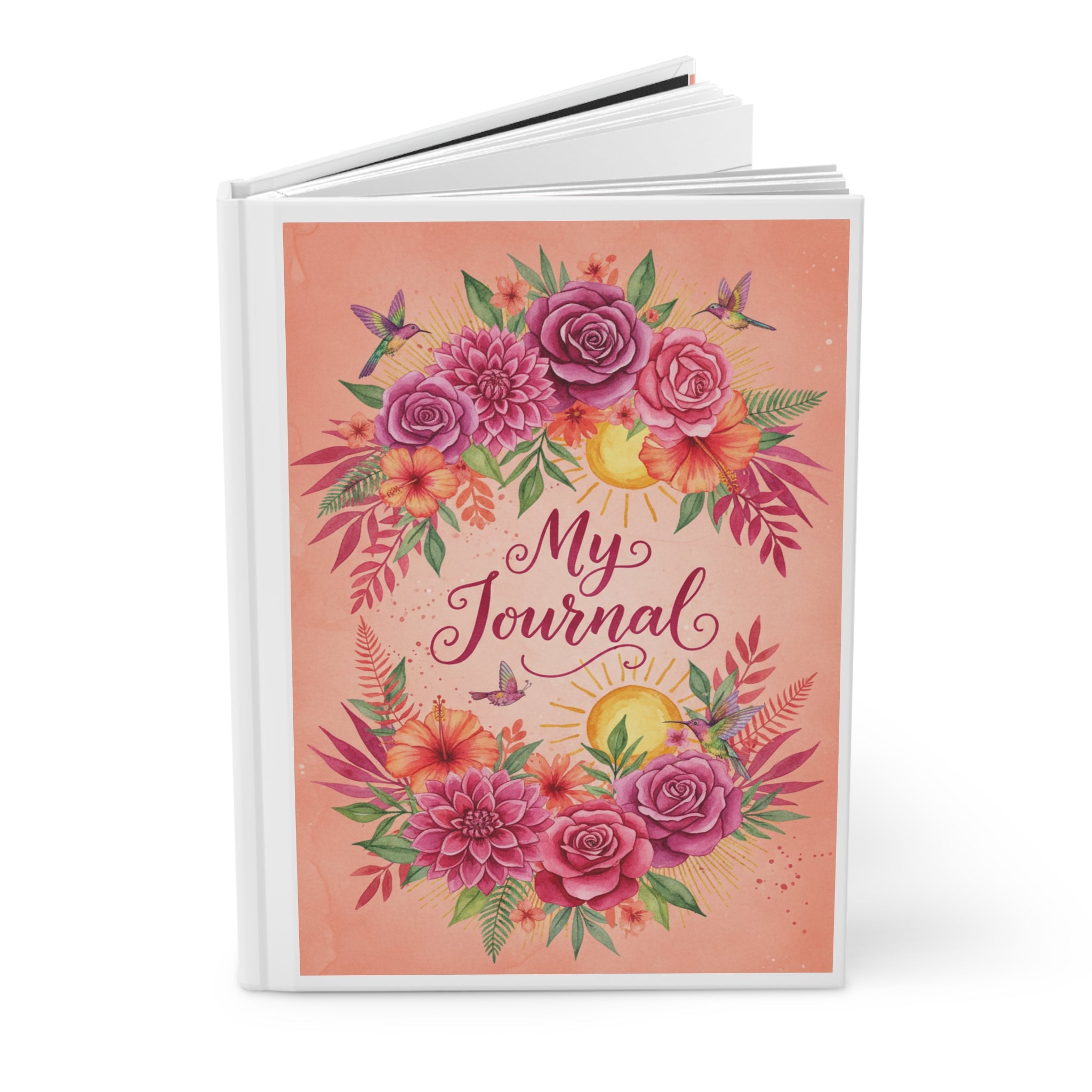 Floral "My Journal" Hardcover — Pink Botanical Keepsake Journal
