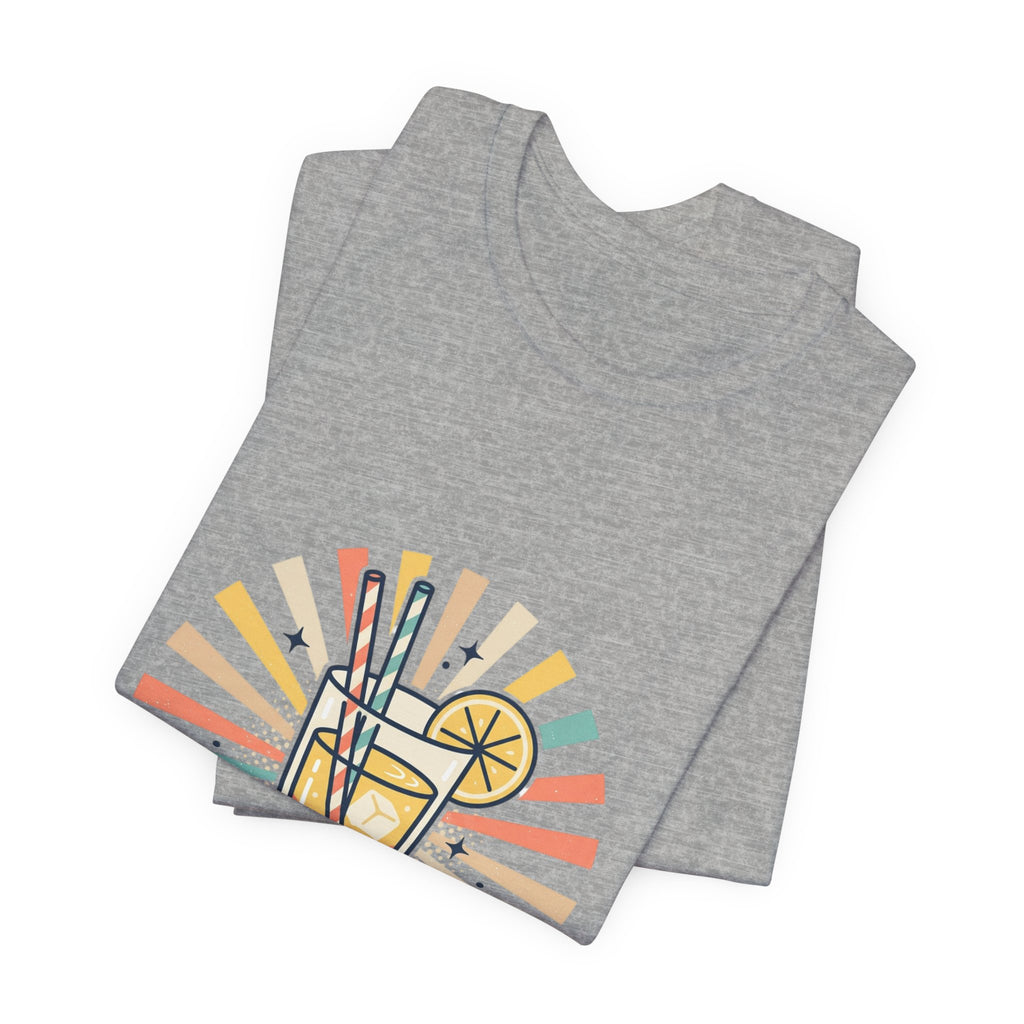 Sip Sun Slow Tee | Summer Aesthetic, Coastal Vibes, Retro Pastel