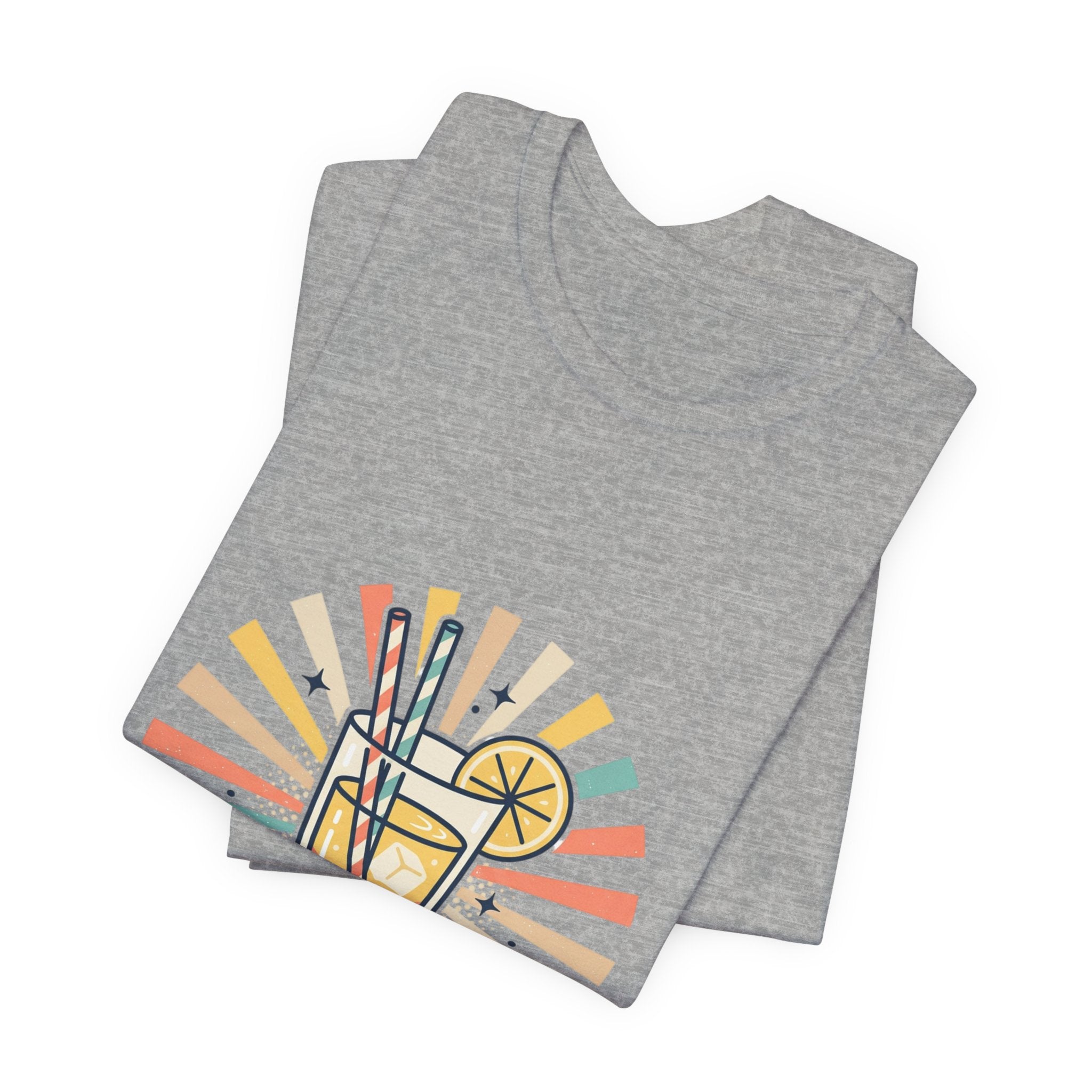 Sip Sun Slow Tee | Summer Aesthetic, Coastal Vibes, Retro Pastel