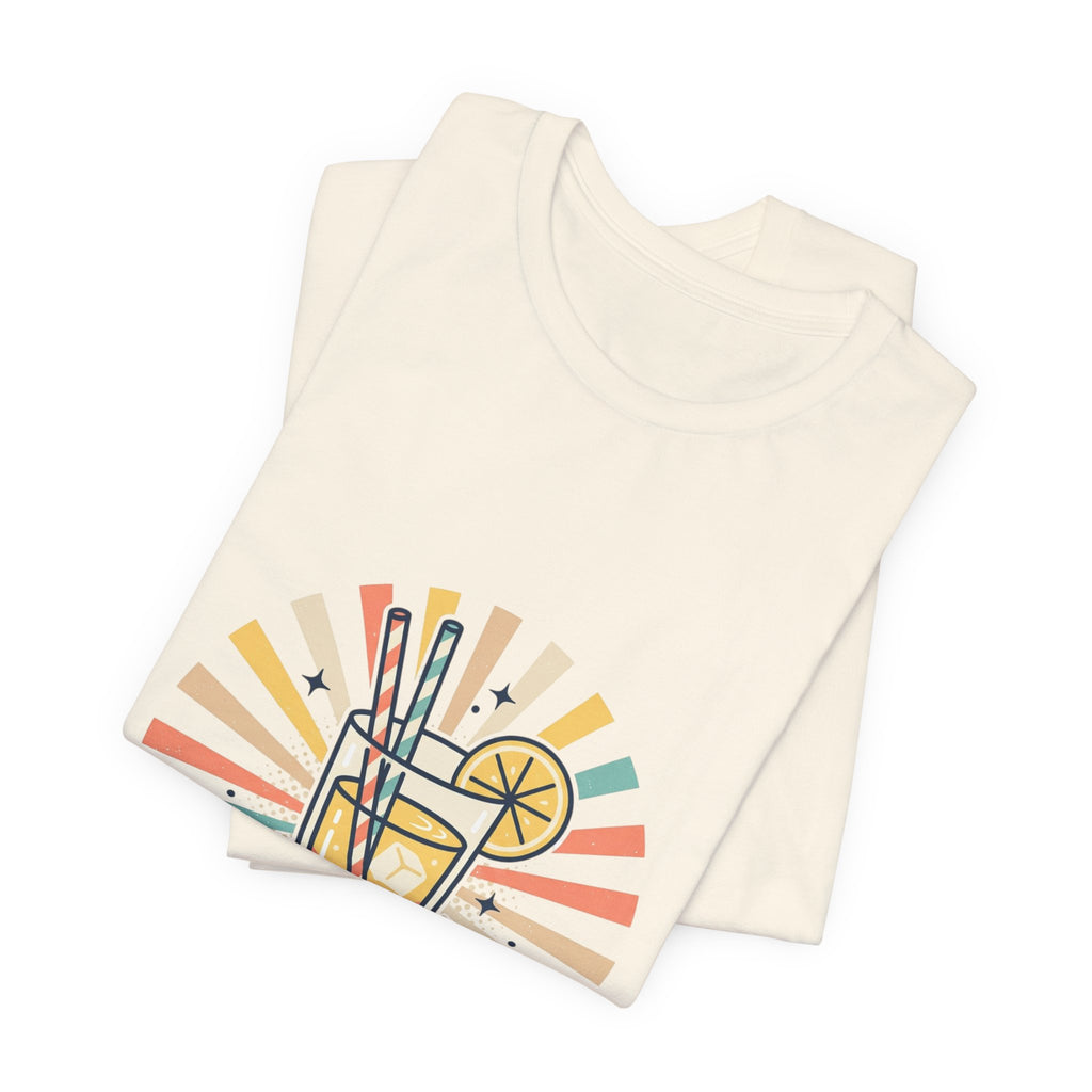 Sip Sun Slow Tee | Summer Aesthetic, Coastal Vibes, Retro Pastel