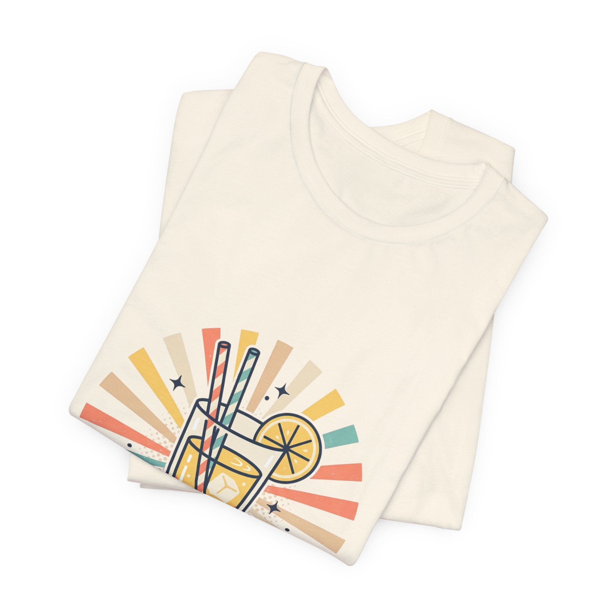 Sip Sun Slow Tee | Summer Aesthetic, Coastal Vibes, Retro Pastel